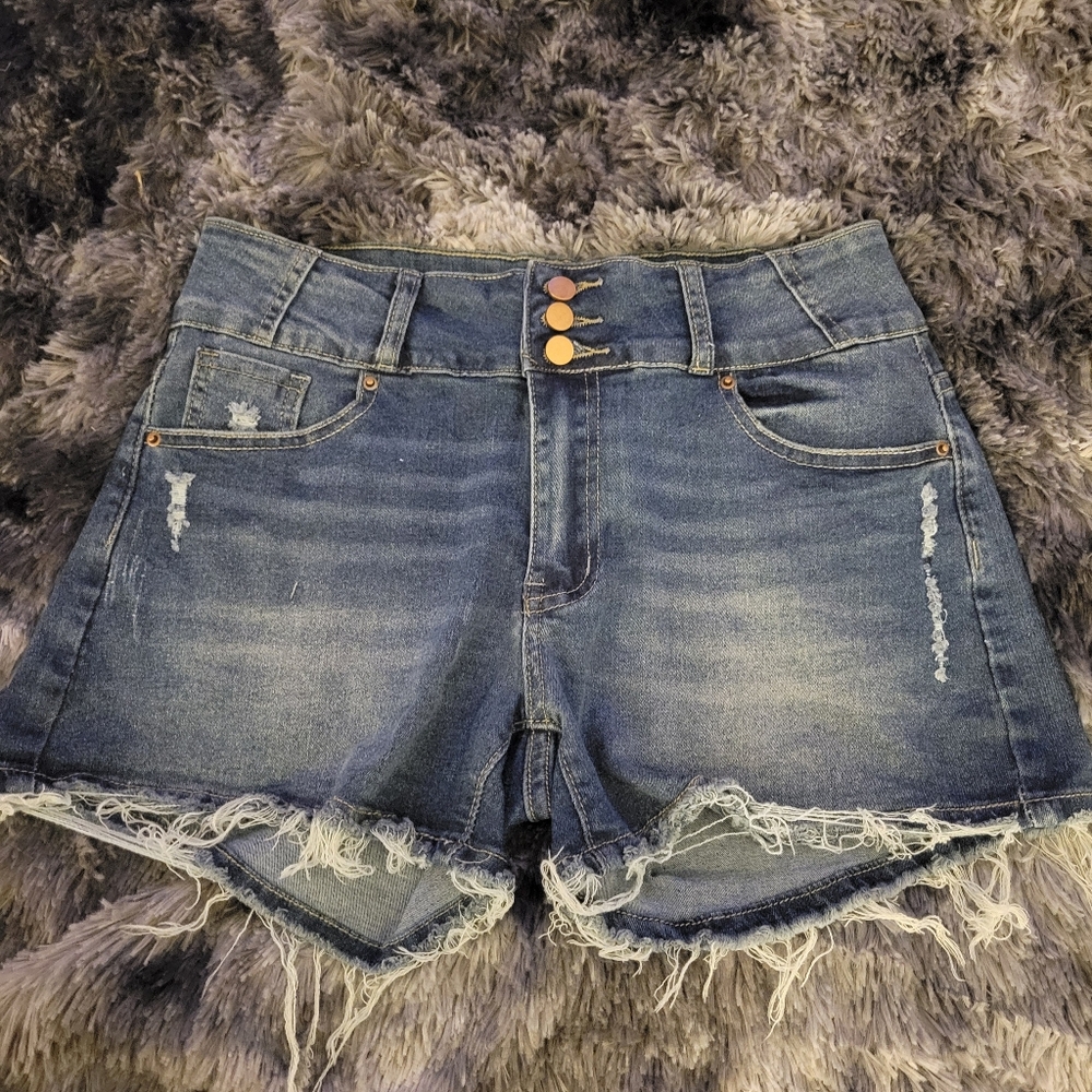 Denim Distressed Women Shorts